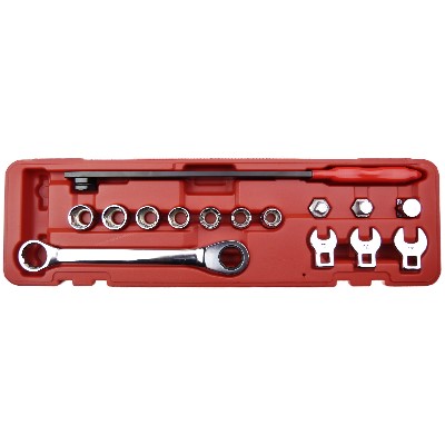 OT-220K<BR>15 PCS RATCHETING SERPENTINE BELT TOOL SET